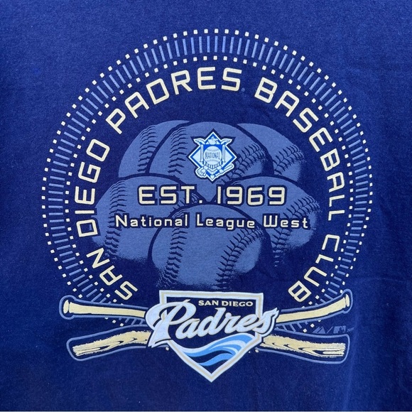 Vintage Majestic San Diego Padres Baseball MLB Merch Short Sleeve T-Shirt Large - Picture 2 of 10